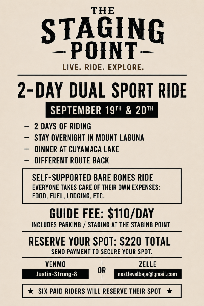 2 day dual sport ride san diego